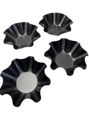Tortilla Taco Bowl Pans Black 4-Piece Set Mexican Cookware Brand New